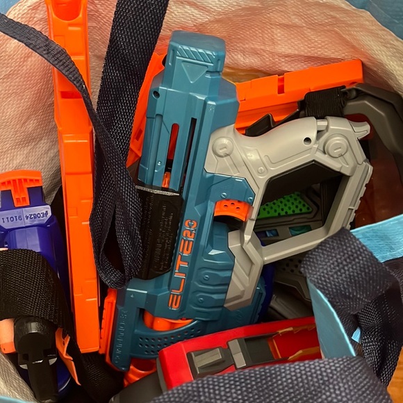 A full bag of Nerf guns and gear. - Picture 2 of 2